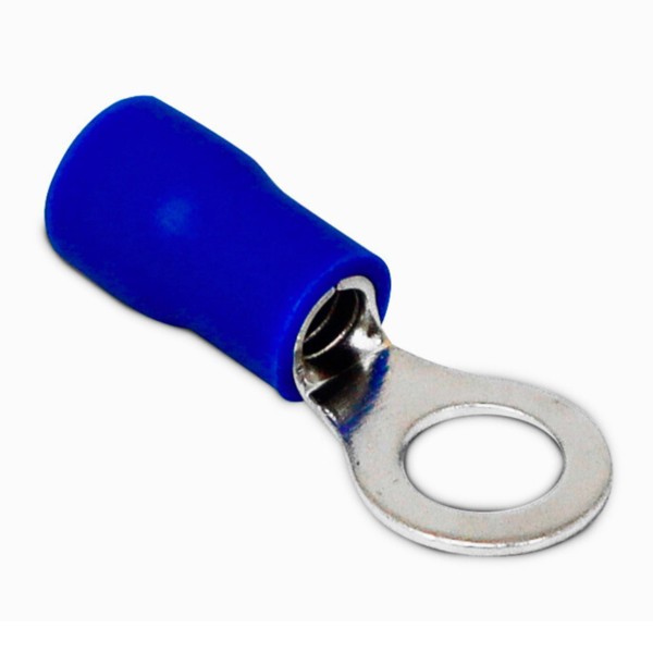 Kit Terminal Pré-isolado Olhal Rv | Cabo 2,5mm² | Furo Ø6,2mm